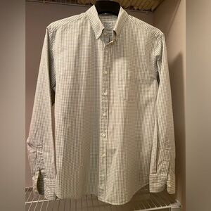 Men’s Classic J. Crew stretch long sleeve light green button up shirt size L